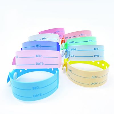 Amusements Occasion PVC/Vinyl ID Bracelet 100pcs Disposable Custom Medical Wristband