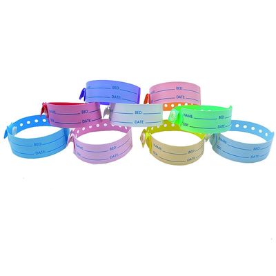 Amusements Occasion PVC/Vinyl ID Bracelet 100pcs Disposable Custom Medical Wristband