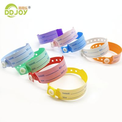 Disposable Plastic Snap Closure Medical Wristband for Hospital Patient Identification