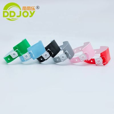 Plastic Lock Inlay Technology Blue PVC Bracelets/Wrist Band for DDJOY Events Festivals