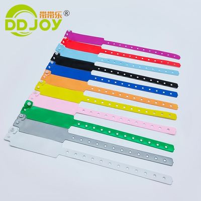 Plastic Lock Inlay Technology Blue PVC Bracelets/Wrist Band for DDJOY Events Festivals