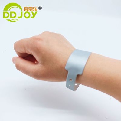 Plastic Lock Inlay Technology Blue PVC Bracelets/Wrist Band for DDJOY Events Festivals
