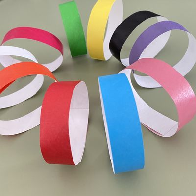Customized Logo Waterproof Tyvek Wristbands for Events and Parties Printed Technique