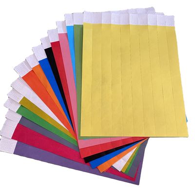 Customized Logo Waterproof Tyvek Wristbands for Events and Parties Printed Technique