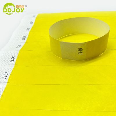 Customized Logo Waterproof Tyvek Wristbands for Events and Parties Printed Technique