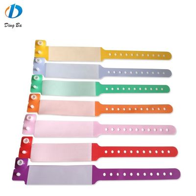 Colorful PVC Vinyl Wristband for Children at Entertainment Park 250*25mm and 170*18mm