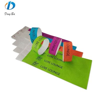 Eventos Ticket Paper Adjustable Club Plastic Wrist Bands with Custom Logo Plating