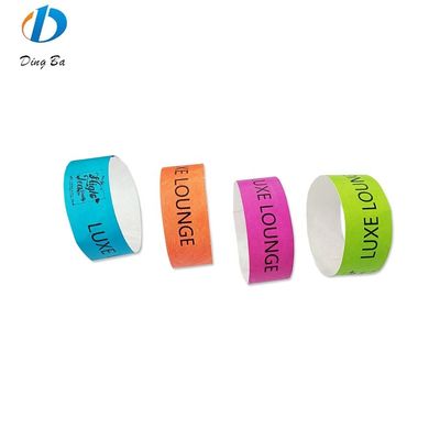 Eventos Ticket Paper Adjustable Club Plastic Wrist Bands with Custom Logo Plating