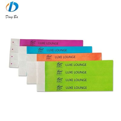 Eventos Ticket Paper Adjustable Club Plastic Wrist Bands with Custom Logo Plating