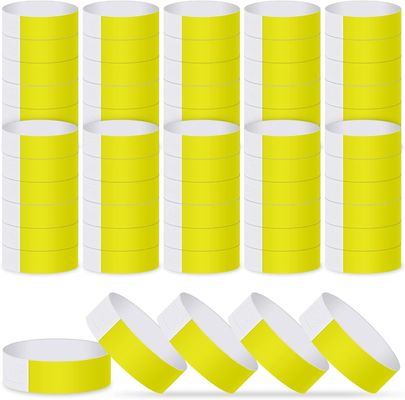 Custom Disposable Tyvek Bracelet Wristbands with Printed RFID Sticker Label Events