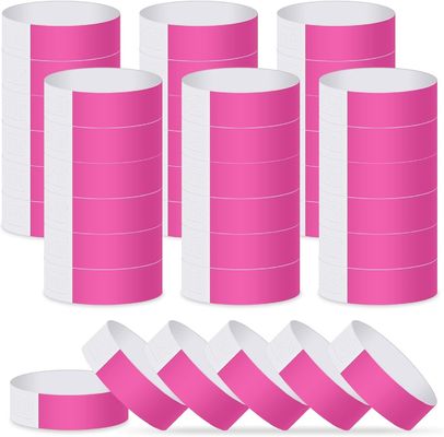 Custom Disposable Tyvek Bracelet Wristbands with Printed RFID Sticker Label Events