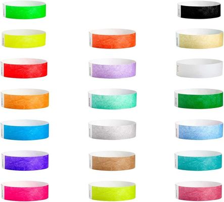 Custom Disposable Tyvek Bracelet Wristbands with Printed RFID Sticker Label Events