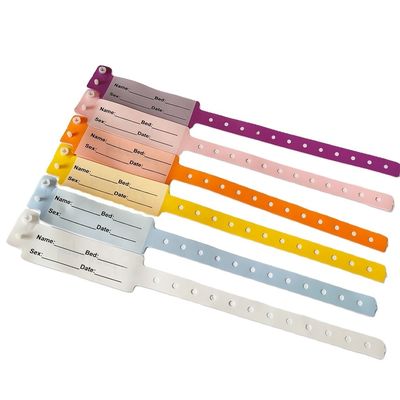 Yellow Soft PVC Band for Hospital Patient ID Customizable Logo and Waterproof by DDJOY