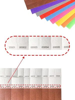 OEM Customized Logo Printing Tyvek Wristbands for Events Waterproof Paper Bracelets