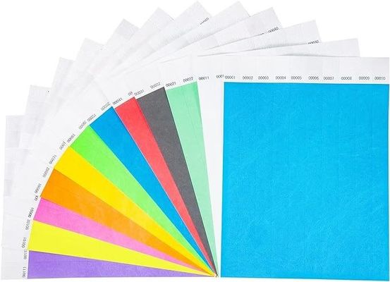 OEM Customized Logo Printing Tyvek Wristbands for Events Waterproof Paper Bracelets