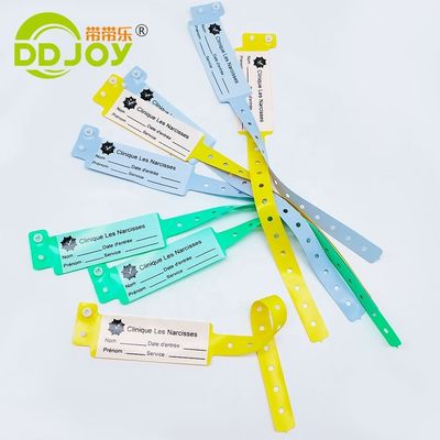 Yellow Soft PVC Band for Hospital Patient ID Customizable Logo and Waterproof by DDJOY