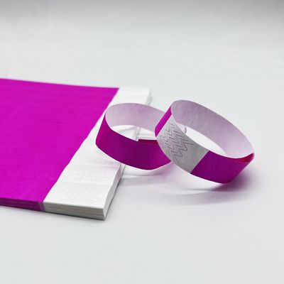 Printed Paper Tyvek Wristband for Events and Party Tear Resistant OEM Logo Acceptable