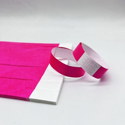 Printed Paper Tyvek Wristband for Events and Party Tear Resistant OEM Logo Acceptable