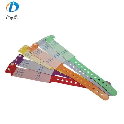 ISO9001 Certified Yellow Vinyl ID Bracelet Customised PVC Wristband for Eco-friendly
