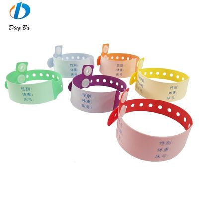 ISO9001 Certified Yellow Vinyl ID Bracelet Customised PVC Wristband for Eco-friendly