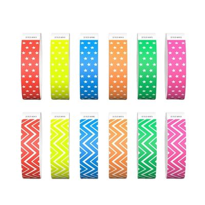 Custom Logo Printed Bracelet Waterproof Paper Tyvek Wristbands for Event Party Supplies