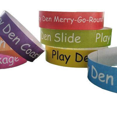 Usage Scenarios Events Festival Custom One Time Tyvek Wristband for Holiday Decoration
