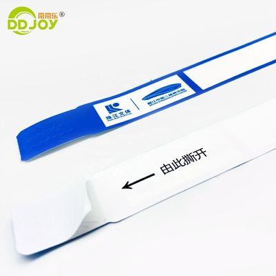 Customized Logo Blue Synthetic Paper Wristband Bracelet for Scenic Admission Tickets