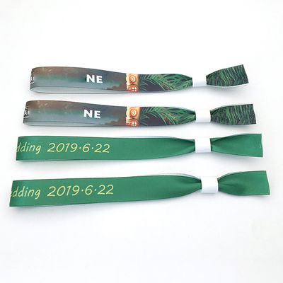 Custom Logo Printing Wristbands Bracelets Satin Fabric RFID Chip for Party and Events
