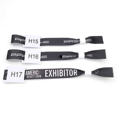Custom Logo Printing Wristbands Bracelets Satin Fabric RFID Chip for Party and Events