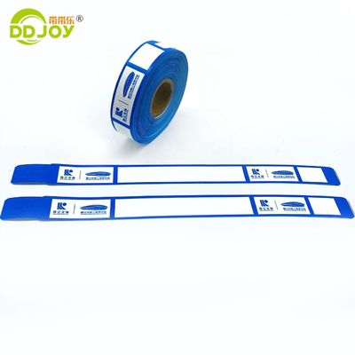 Customized Logo Blue Synthetic Paper Wristband Bracelet for Scenic Admission Tickets