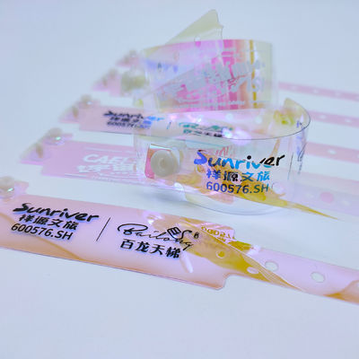 250*25mm/250*16mm Custom Waterproof Gradient Color Plastic Bracelets for Bar Night Club