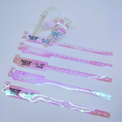 250*25mm/250*16mm Custom Waterproof Gradient Color Plastic Bracelets for Bar Night Club