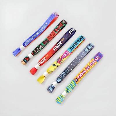 Party and Festival Wristbands in Fashion Blue Satin Fabric with Custom Logo