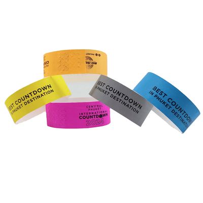 Personalized Paper Wristbands for Promotions 250*25mm/250*19mm One Color Printing