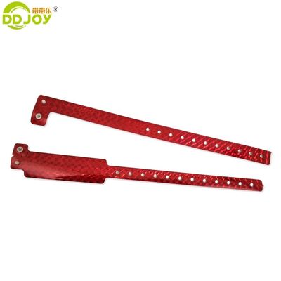 Snap Clasp L Shape Holographic Glitter Entertainment Wrist Band Bracelet Tickets