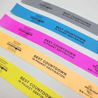 Personalized Paper Wristbands for Promotions 250*25mm/250*19mm One Color Printing