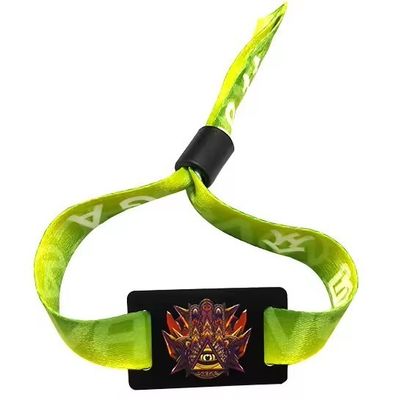 Regular Size 350*15mm Woven Polyester Party Ribbon Satin Fabric Wristbands Bracelets