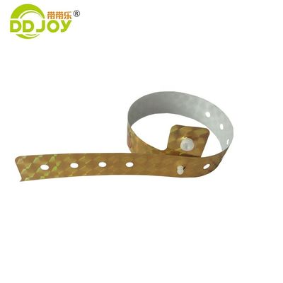 Customizable L Shape Holographic Material Wristband for Events 250*25mm in Orange