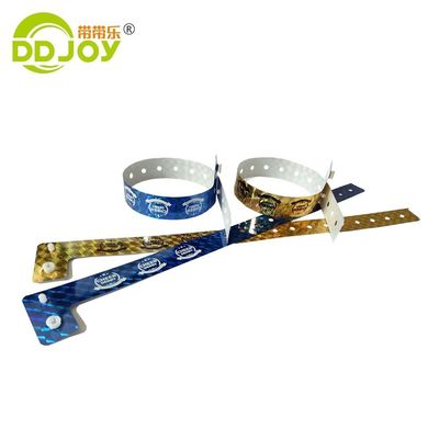 Customizable L Shape Holographic Material Wristband for Events 250*25mm in Orange