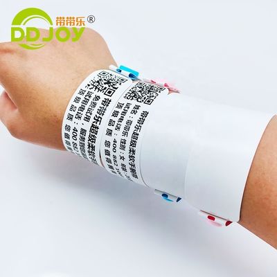 Custom Information Printer Thermal Printable Wristband Anti-scratch for Club Admission