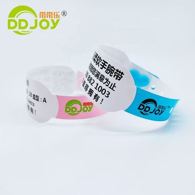Customized Logo DDJOY Waterproof Disposable Thermal Identifiation Bracelet for Events Party Club