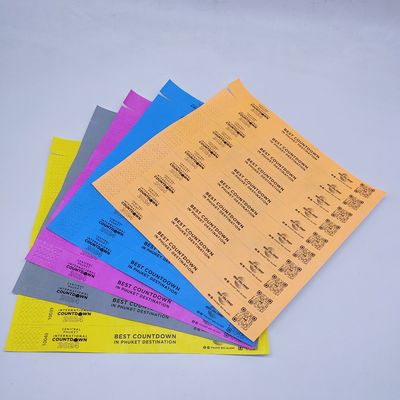 Waterproof Paper Bracelets for Events 250*25mm/250*19mm Durable and Tear Resistant
