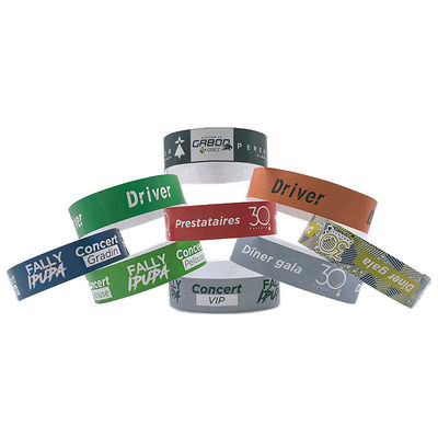 Solid Color Tyvek Wristbands for Events Festival Customizable and Waterproof
