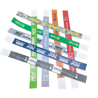 Solid Color Tyvek Wristbands for Events Festival Customizable and Waterproof