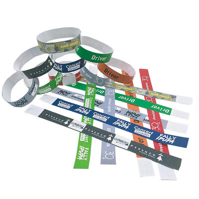 Solid Color Tyvek Wristbands for Events Festival Customizable and Waterproof