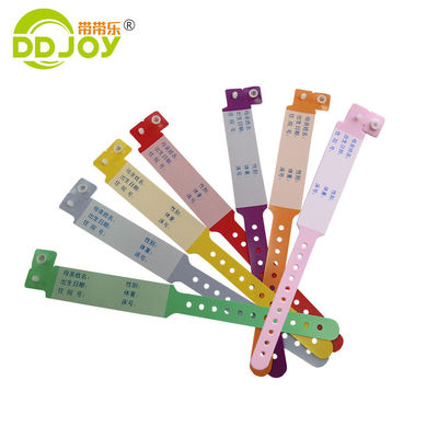 Soft One Time Customized Medical Wristband for Kids Pink Color 250*25mm Adult Size OEM