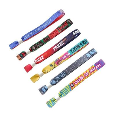 Custom Logo Printing on RFID Wristbands in Satin Fabric for Party and Event Access