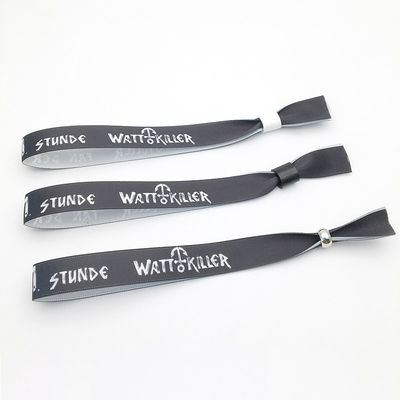 Custom Logo Printing on RFID Wristbands in Satin Fabric for Party and Event Access