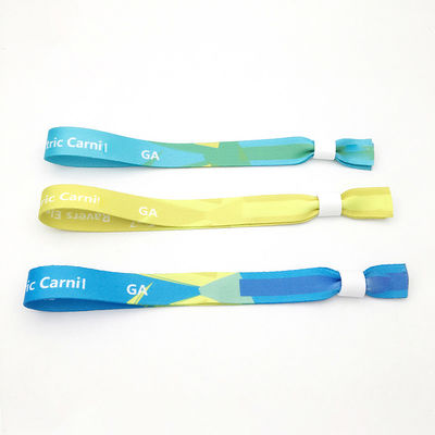 Custom Logo Printing on RFID Wristbands in Satin Fabric for Party and Event Access