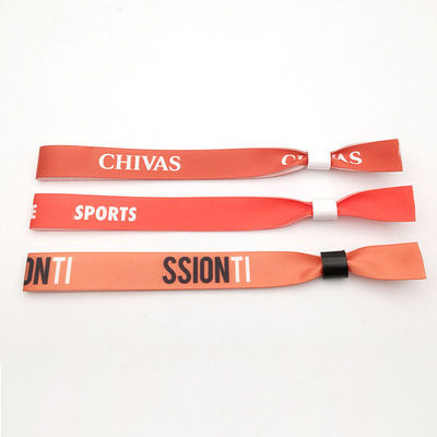 Custom Logo Printing on RFID Wristbands in Satin Fabric for Party and Event Access